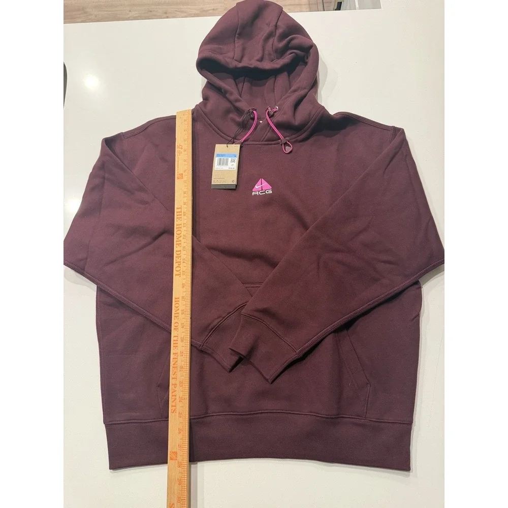 Nike ACG Therma-FIT Fleece Pullover Hoodie Burgundy DH3087-652 Unisex M NWT